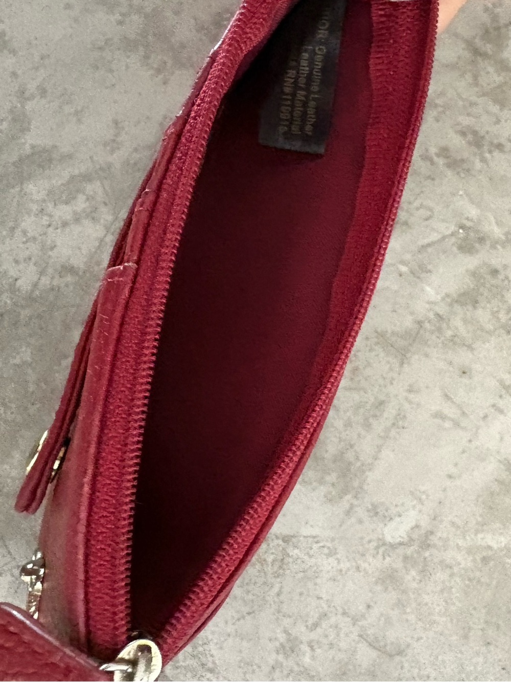 SafeKeeper GENUINE LEATHER Burgundy Red ID CREDIT CARD COIN PURSE SLIM WALLET - Picture 5 of 7